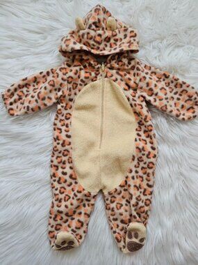Baby Grand Cheetah Cat Leopard Playsuit Animal Custome Halloween Sleeper Footie